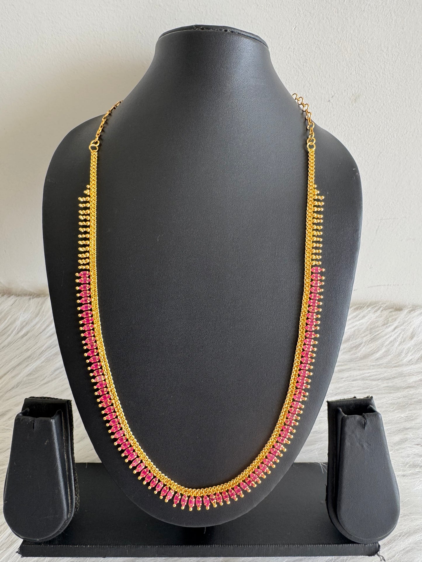 Gold tone ruby stone haar dj-51325