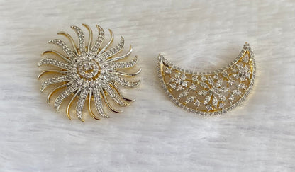 Two tone AD  flower sun moon hair jewel dj-53646