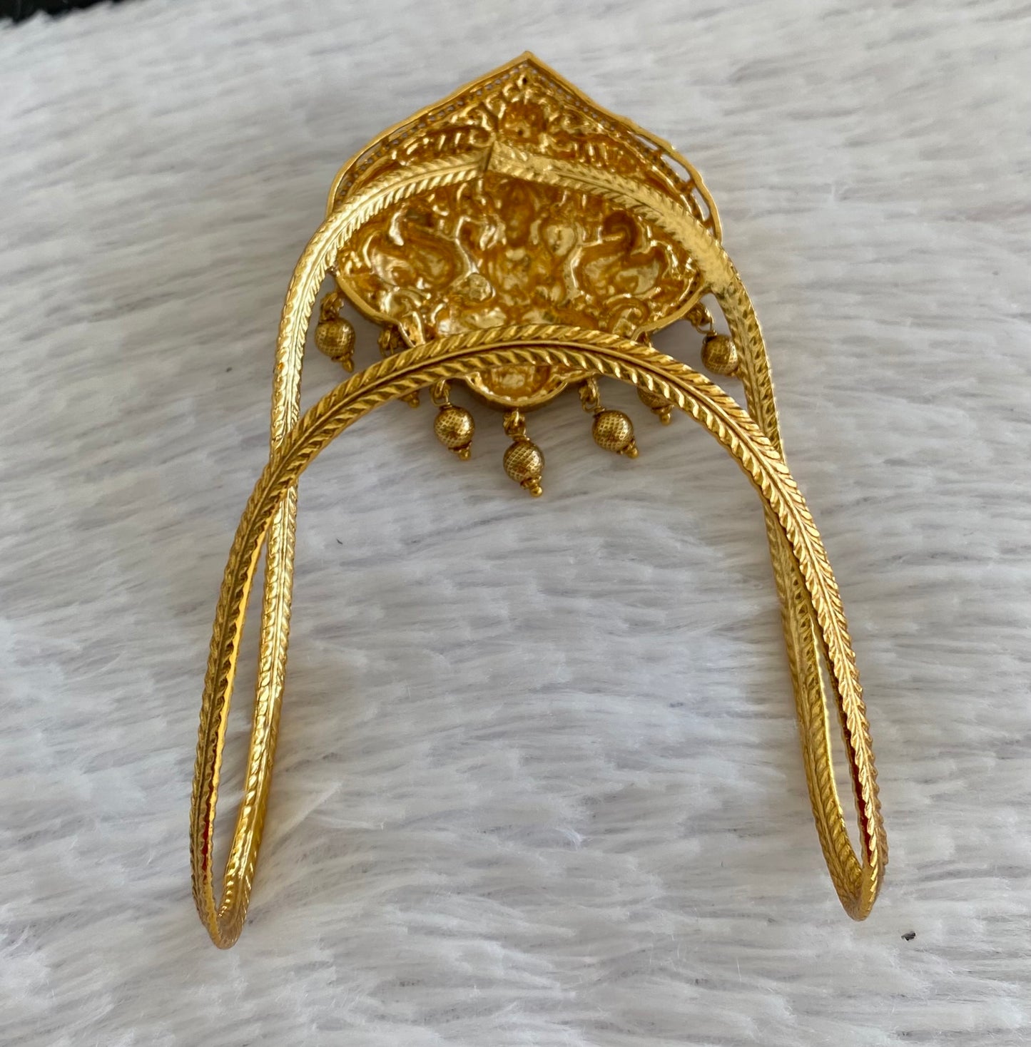 Antique gold tone cz lakshmi peacock vanki/bajuband dj-53002