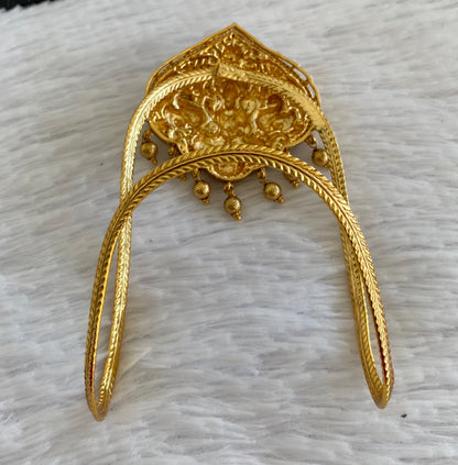 Antique gold tone cz lakshmi peacock vanki/bajuband dj-53002