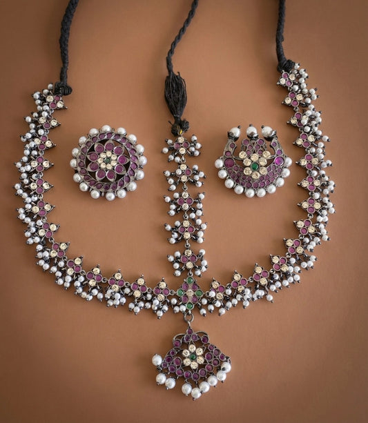 Black finish real kemp-green-white pearl head set/tikka dj-52293