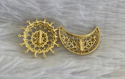 Two tone AD  flower sun moon hair jewel dj-53647