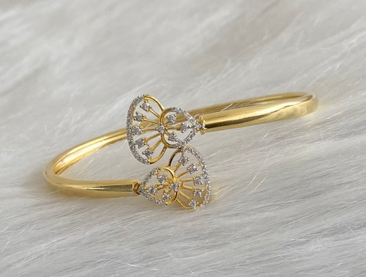 Two tone white stone adjustable kada/bangle Dj-53967