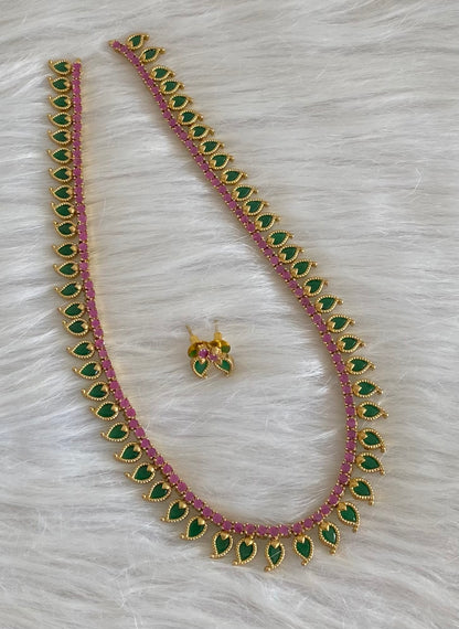 Matte finish ruby-green mango haar set dj-54079