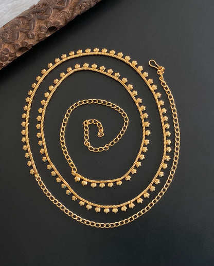 Antique gold tone hip/waist chain dj-54399