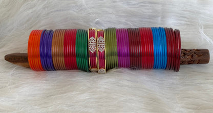 Two tone cz multicolor changeable bangles(2.4) dj-54522