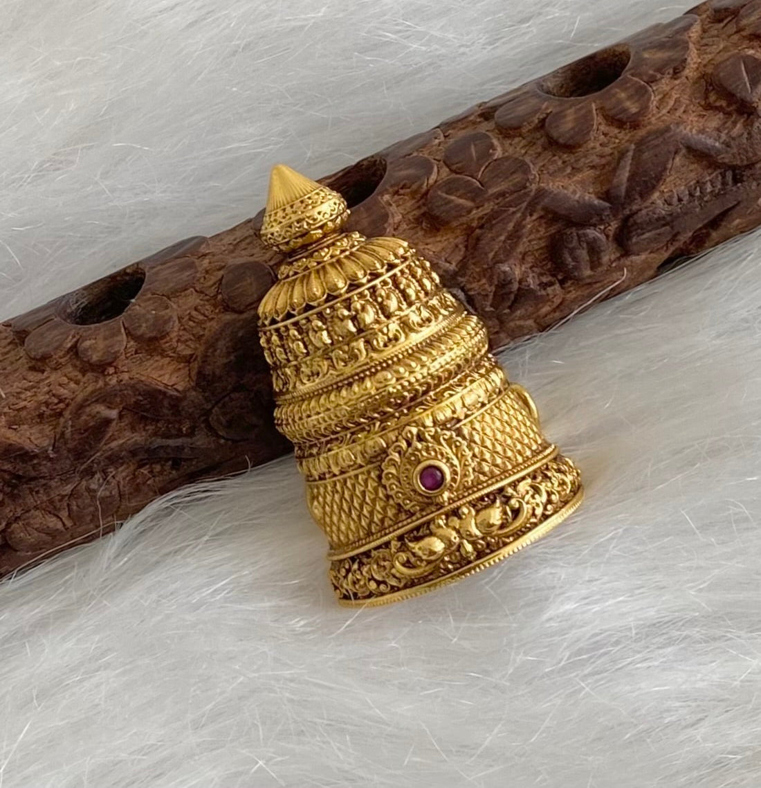 Antique gold tone nakshi crown/kreedam dj-54468