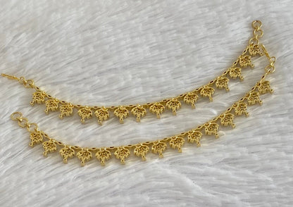 Two tone cz white stone ear side chain dj-54067