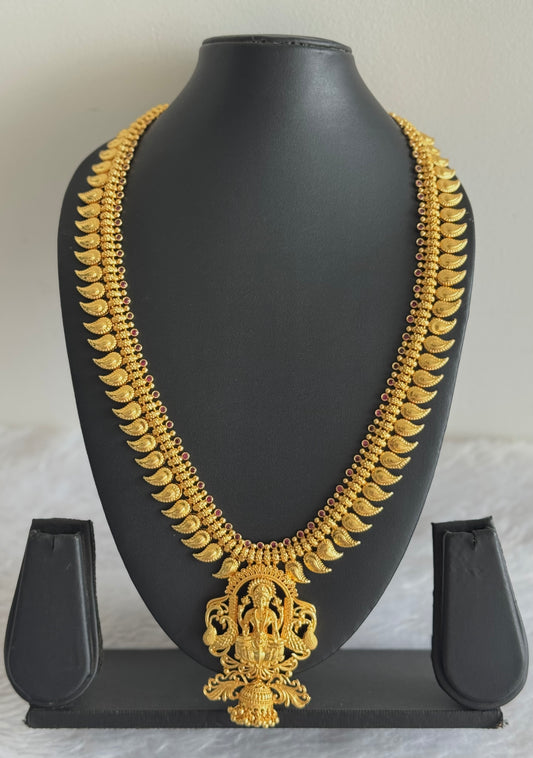 Gold look alike kerala style ad pink lakshmi mango haar dj-51642