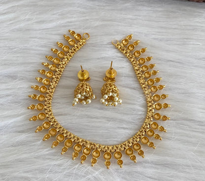Gold tone necklace set dj-54083