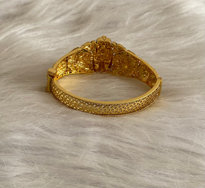 Antique gold tone shri thirumal screw type kada/bracelet dj-54855