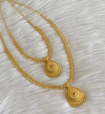 Gold tone ruby stone mango combo set dj-54284