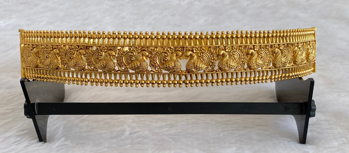 Antique gold tone peacock elephant waist band dj-53523