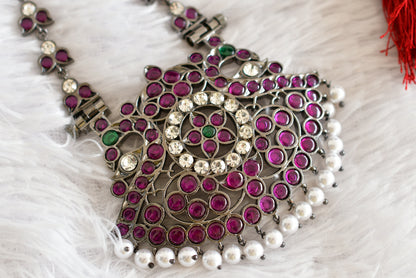 Black finish AD precious kemp pearl peacock haar Dj-52300