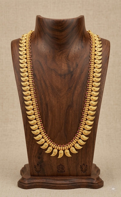 Gold tone pink stone mango haar dj-53167