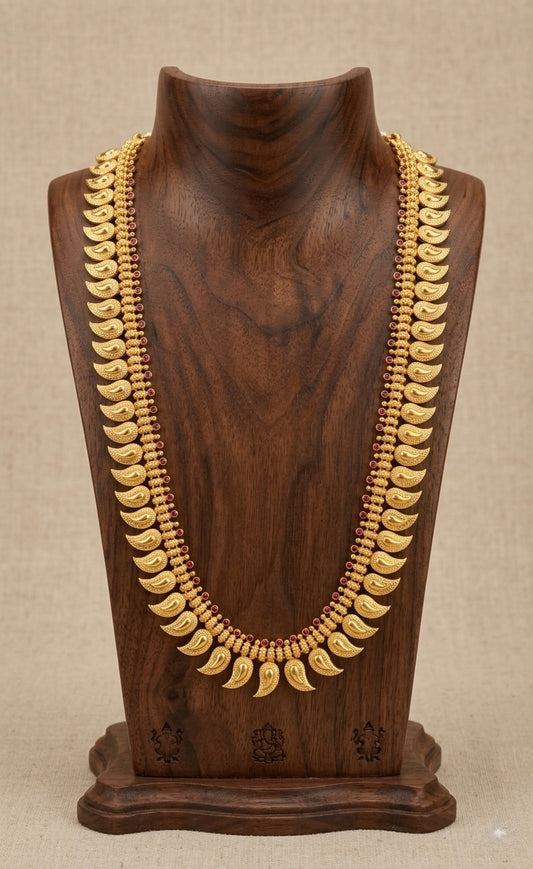 Gold tone pink stone mango haar dj-53167