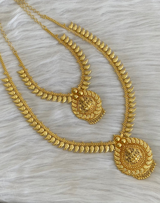 Gold tone mango lakshmi combo set dj-54287