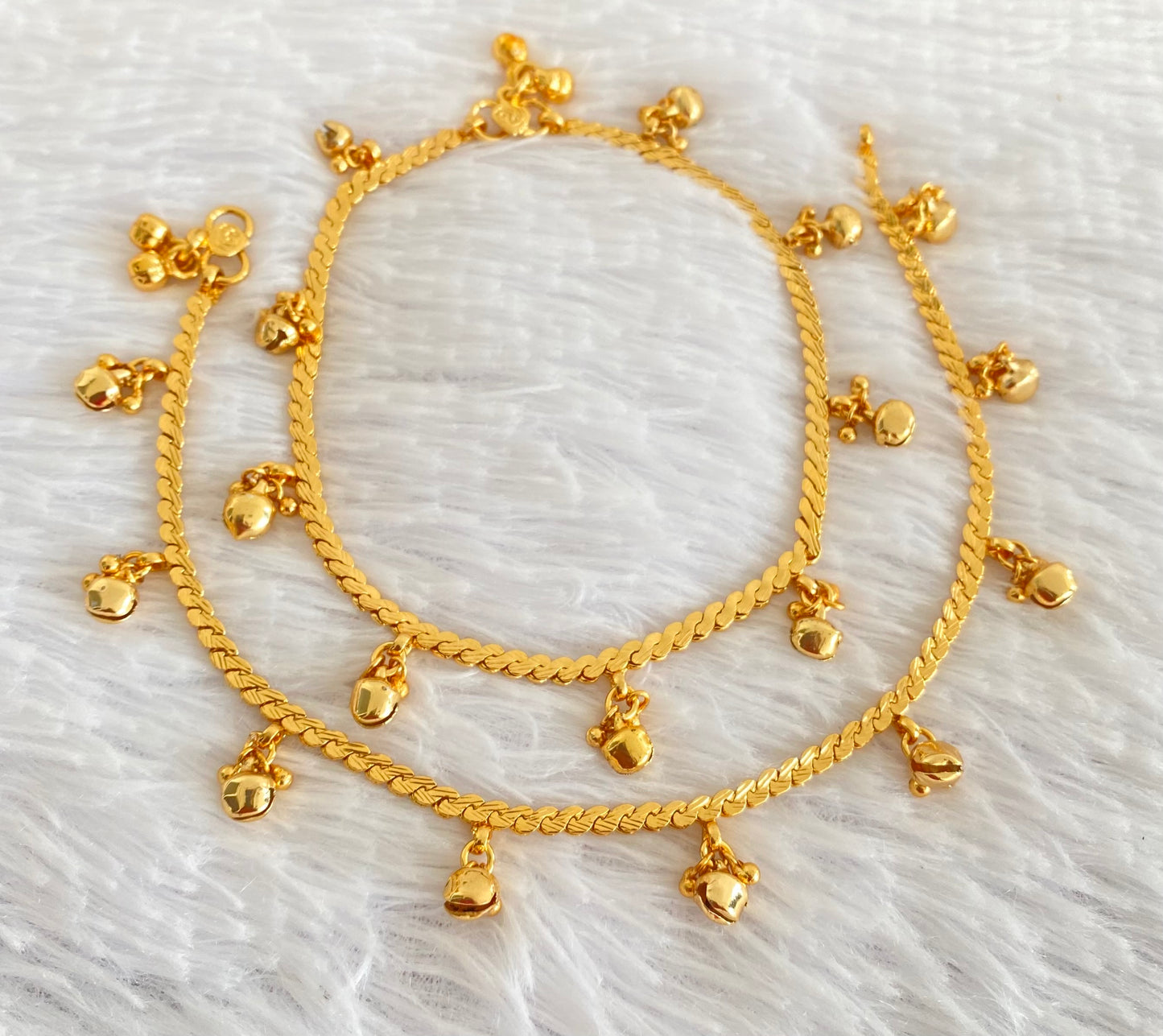 Antique gold tone anklets set dj-53183