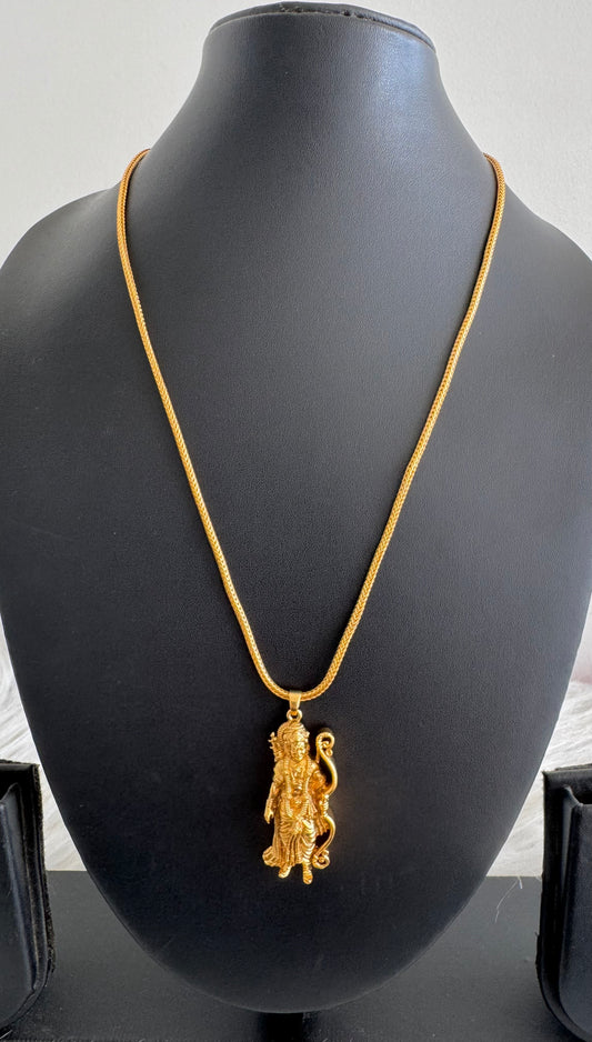 Matte finish 18 inches chain with Shri Ram pendant dj-51229