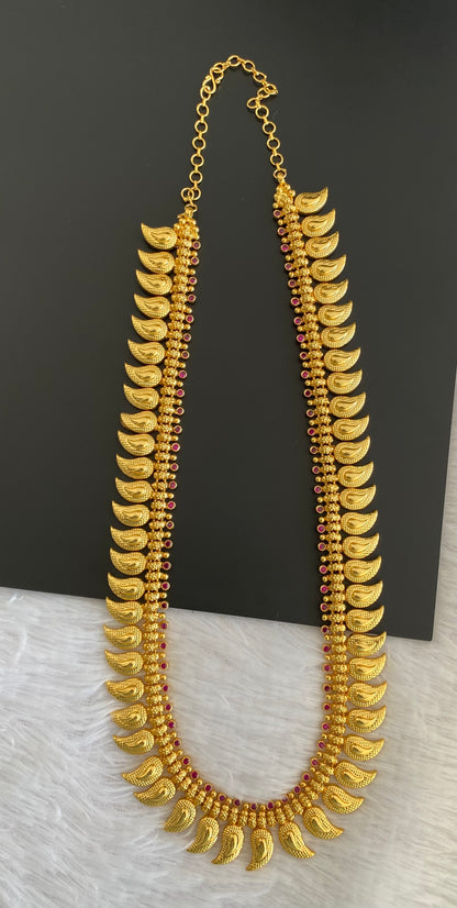 Gold tone pink stone mango haar dj-53167