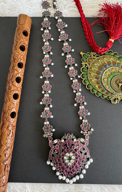 Black finish AD precious kemp pearl peacock haar Dj-52302