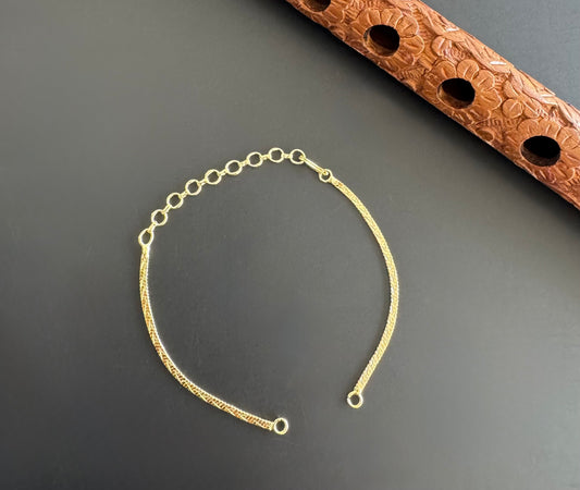 Gold tone necklace back chain dj-52431