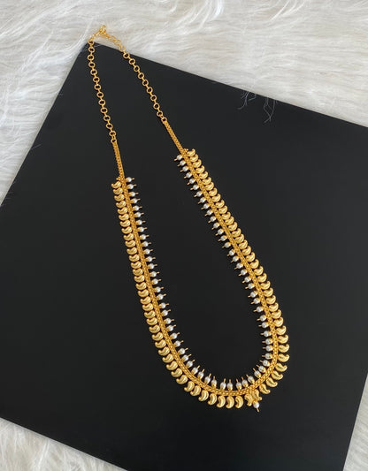 Gold tone kerala style mango pearl short haar dj-54530