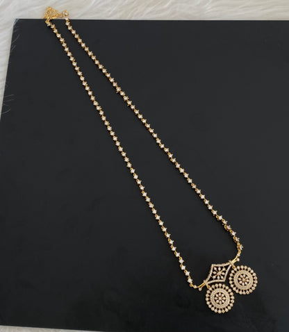 Antique gold tone white stone mangalyam/haar dj-54822