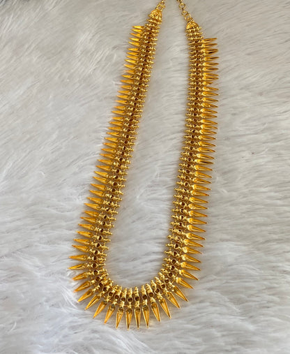 Gold tone pink stone mulla mottu kerala style haar dj-53147