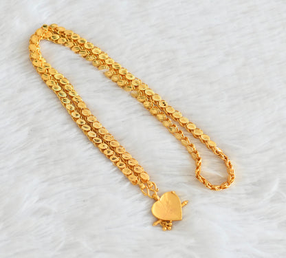 Gold tone chian with heart om pendant dj-53100