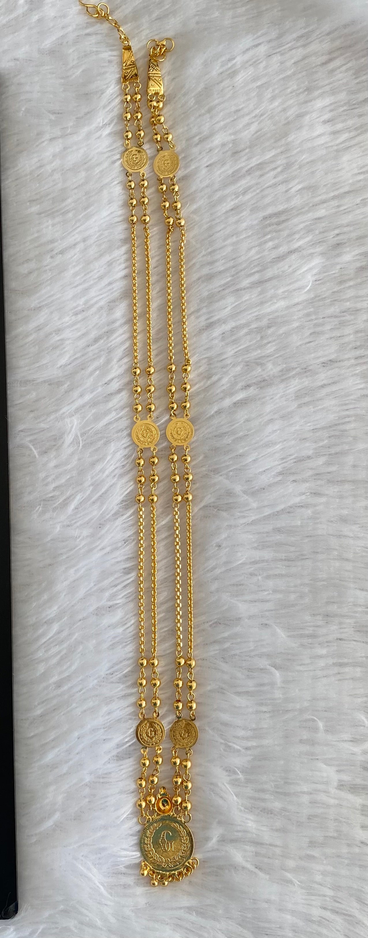 Gold tone head coin chain dj-53146