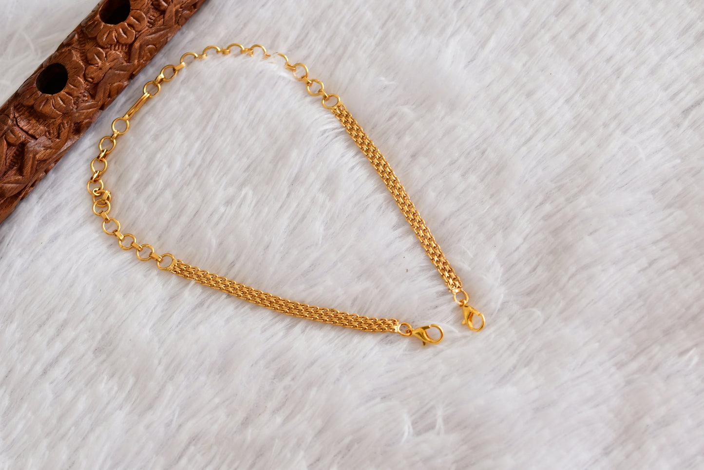 Antique gold tone necklace back chain dj-52429