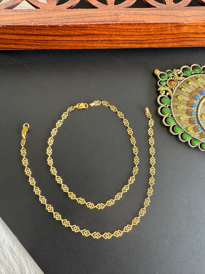 Gold tone 10.5 inches anklets dj-51295