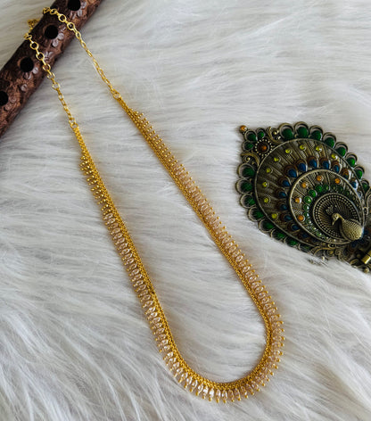 Gold tone white stone haar dj-51326