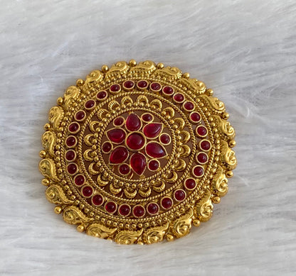 Antique gold tone kemp round hair jewel (rakodi) dj-53628