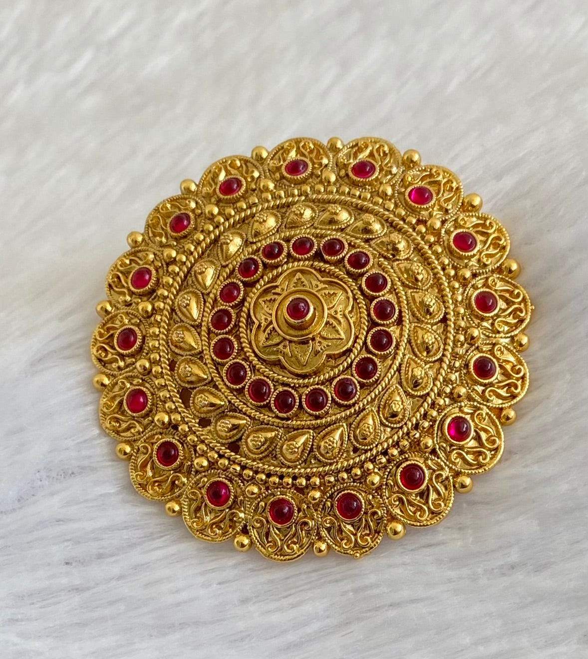 Antique gold tone kemp round hair jewel (rakodi) dj-53630