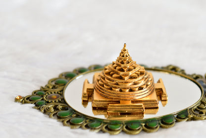Gold tone Meru Chakra yantra dj-52330