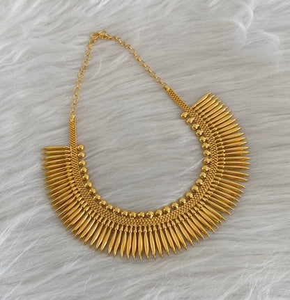 Gold tone kerala style mulla mottu necklace dj-54529