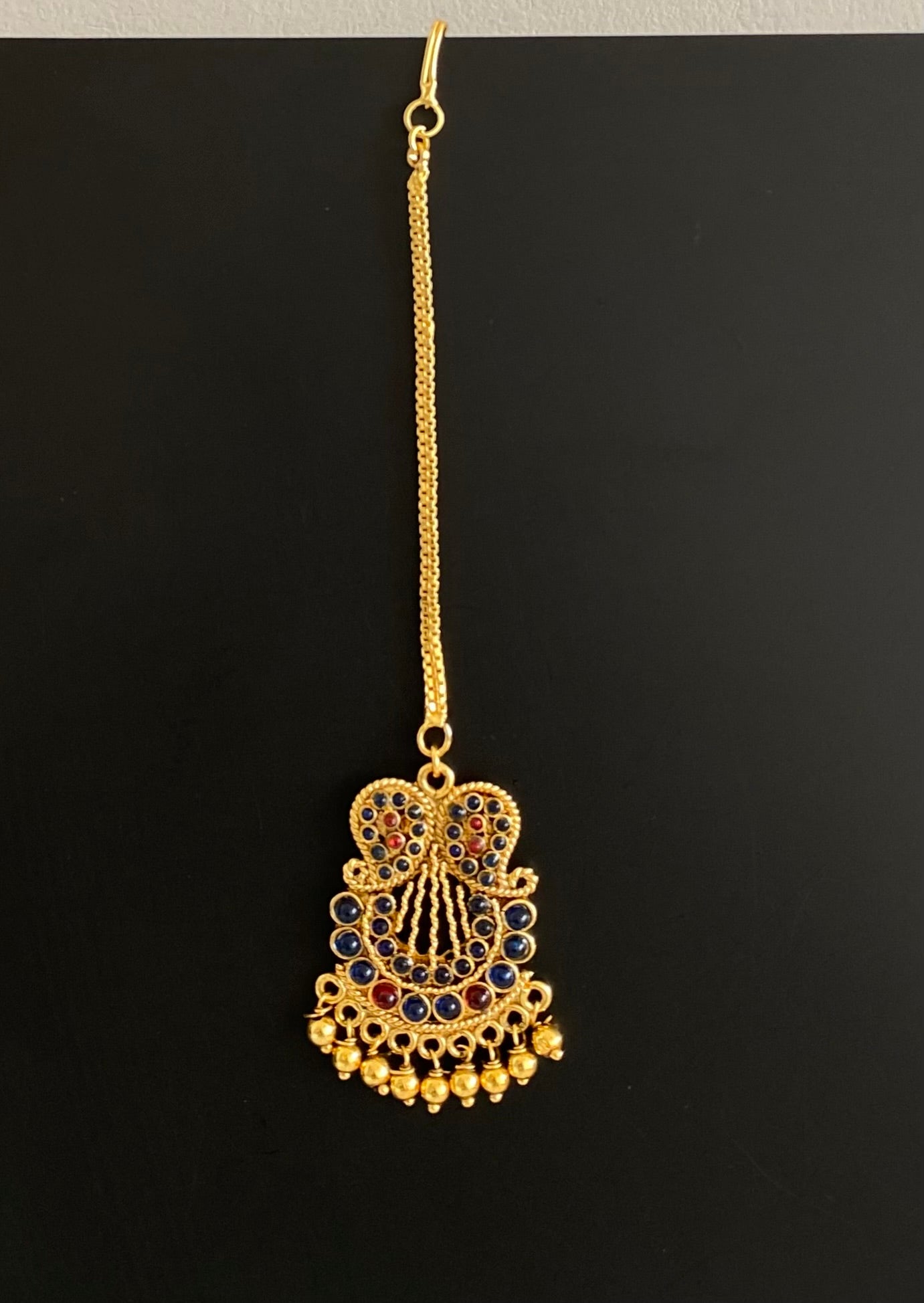 Antique blue-kemp bridal mango tikka dj-53607