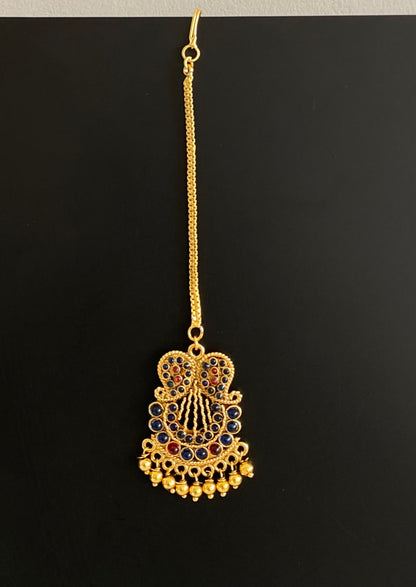 Antique blue-kemp bridal mango tikka dj-53607