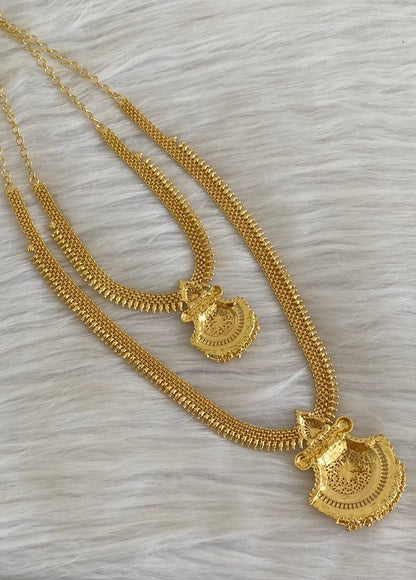 Gold tone ruby stone heart combo set dj-54285