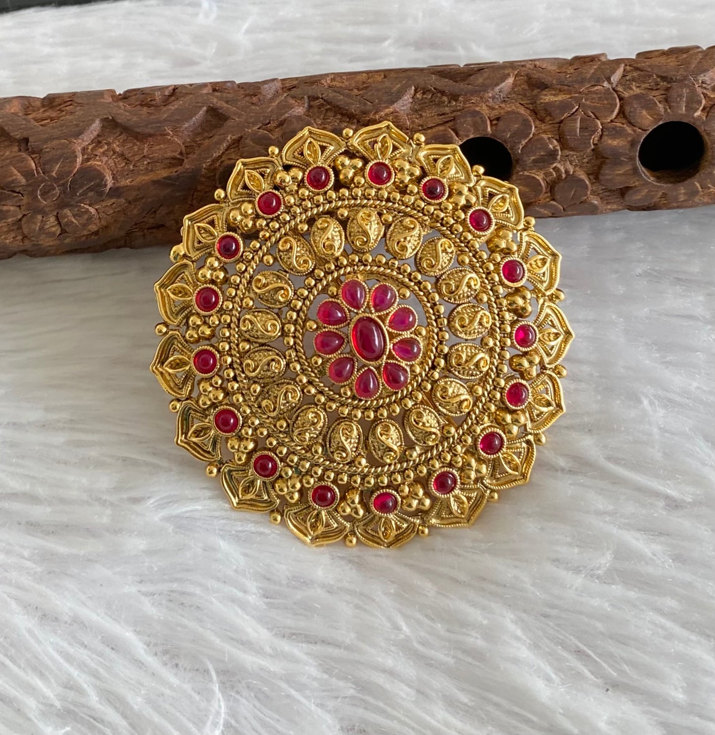 Antique gold tone kemp round hair jewel(rakodi)dj-53624
