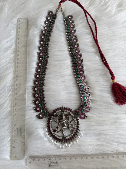 Black finish precious kemp Natarajar mango haar dj51033