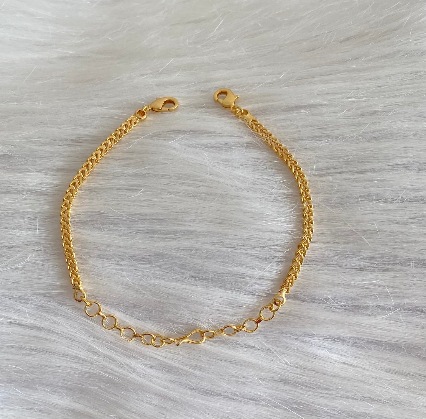 Gold tone necklace back chain dj-54274