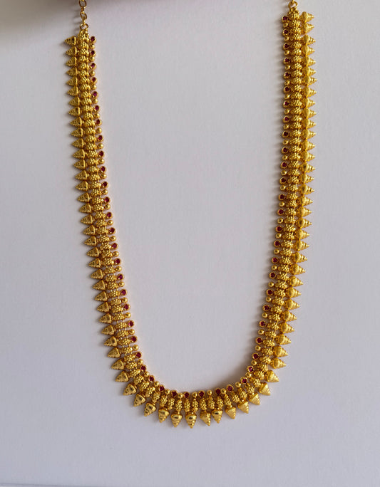 Gold look alike kerala style ad pink haar dj-51637