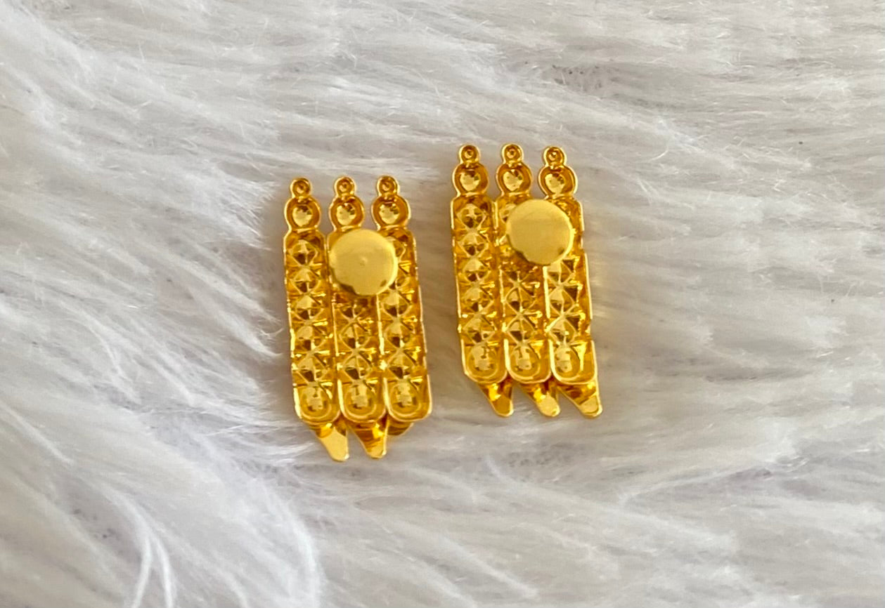 Gold tone kerala style elakka thali earrings dj-53402