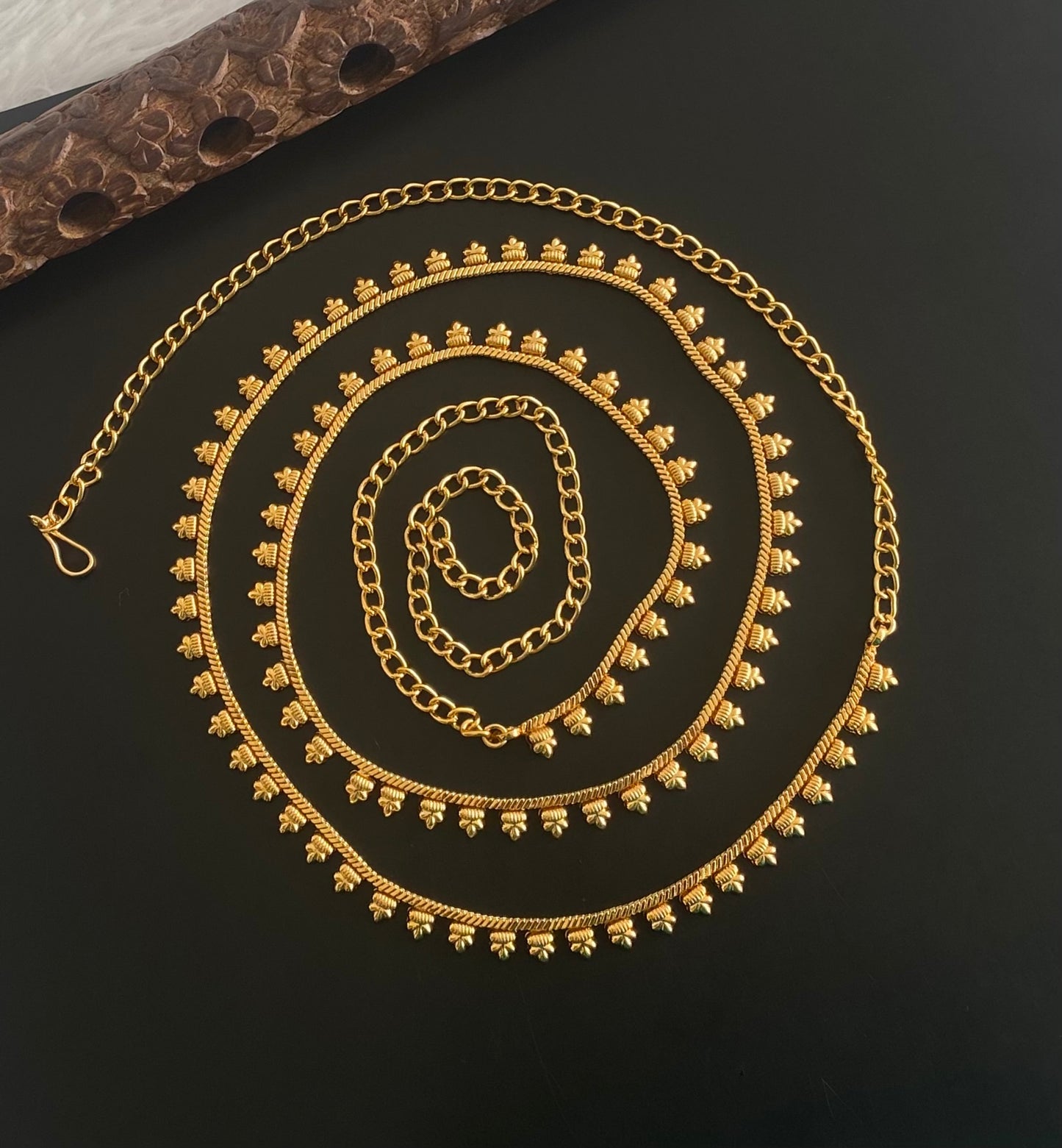 Antique gold tone hip/waist chain dj-54395