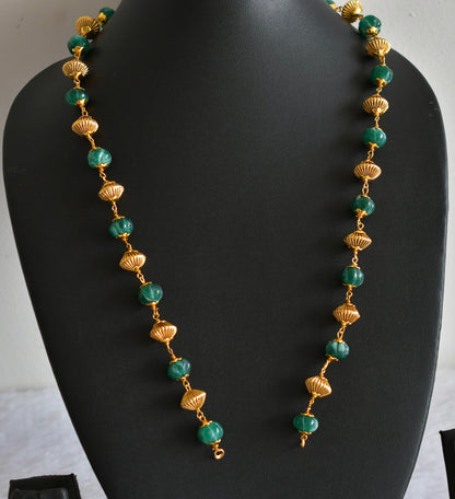 Matte finish green pumpkin beaded chain for pendant dj-51945