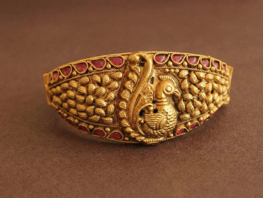 Matte Finish Pink Screw type Swan Kada/bangle DJ28097