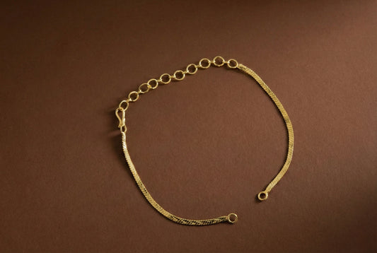 Gold-tone necklace back chain dj-52431